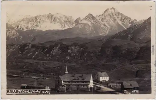 St. Christoph am Arlberg Blick auf das Dorf Foto Ansichtskarte Tirol  1937