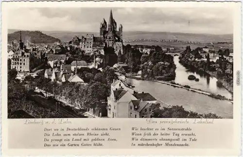 Limburg (Lahn) Stadt und Bahngleise Ansichtskarte 1959