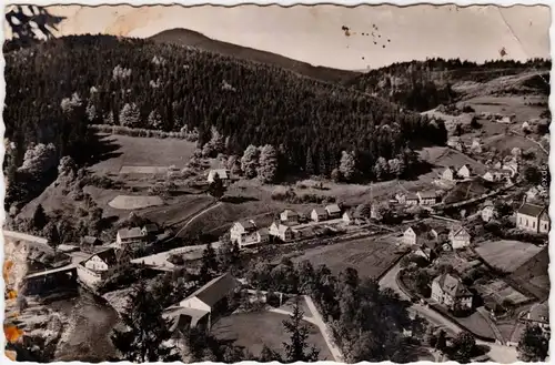 Schwarzenberg mit Schönmünzach-Baiersbronn Blick auf die Stadt 1956