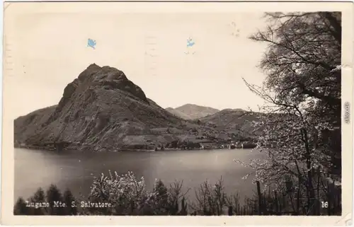 Lugano Mte S. Salvatore Foto Ansichtskarte Postcard 1928