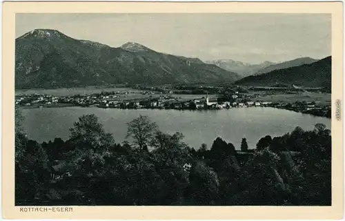 Ansichtskarte Rottach Egern gegen den Wallberg und den Setzberg 1940