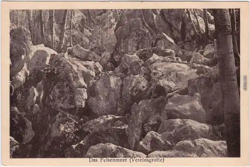 Lautertal (Odenwald) Das Felsenmeer, Vereinsgrotte Ansichtskarte 1922