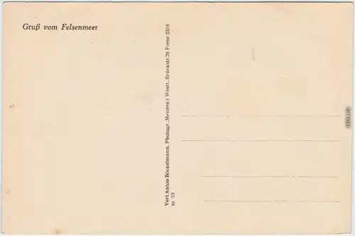 Lautertal (Odenwald) Das Felsenmeer, Vereinsgrotte Ansichtskarte 1922