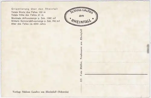 Neuhausen Rheinfall  Ansichtskarte 1965