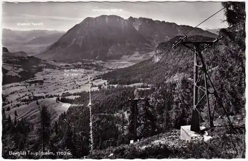 Tauplitz Berglift Tauplitzalm und Stadt Ansichtskarte Steiermark  1961