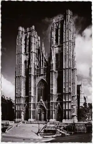Brüssel Bruxelles Kathedrale CPA Foto Postcard 1965