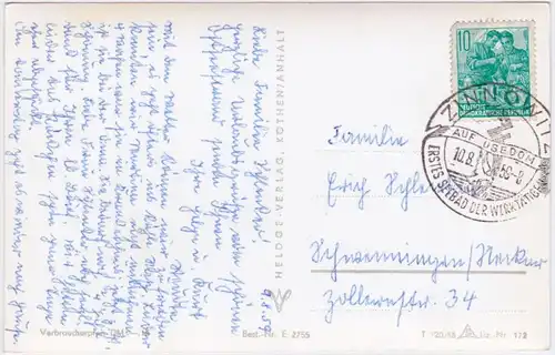 Ansichtskarte Zinnowitz Usedom Promenade, Kurhaus, Meer und Strand 1959