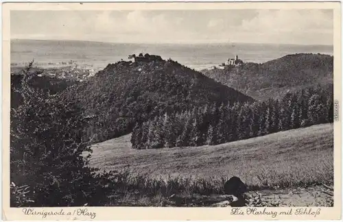 Ansichtskarte Wernigerode Die Harburg mit Schloß 1932