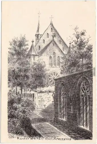 Hirsau Calw Kloster Hirsau, nördlicher Kreuzgang, Künstlerkarte 1929