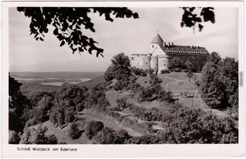 Waldeck (am Edersee) Burghotel Schloss Waldeck am Edersee Ansichtskarte  1951