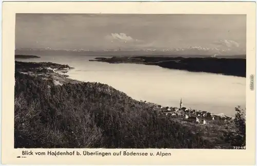 Überlingen Blick vom Haldenhof auf den Bodensee Foto Ansichtskarte 1940