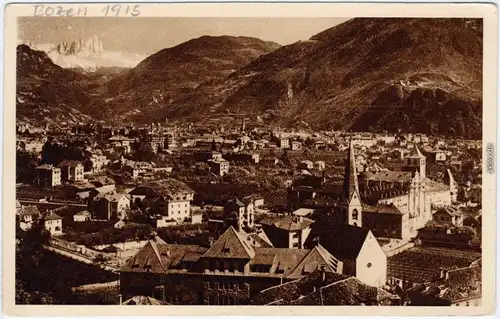 Gries Quirein Bozen Bolzano Blick auf die Stadt Südtirol Fotokarte 1940