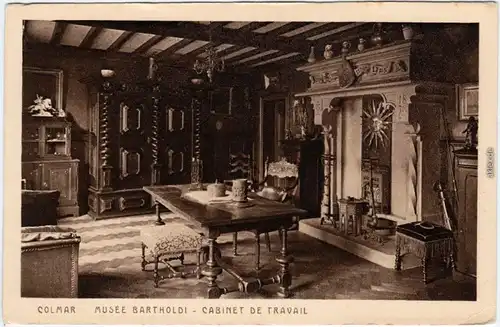 Kolmar Colmar Museum Bartholdi - Cabinet de Travail Elsaß1928