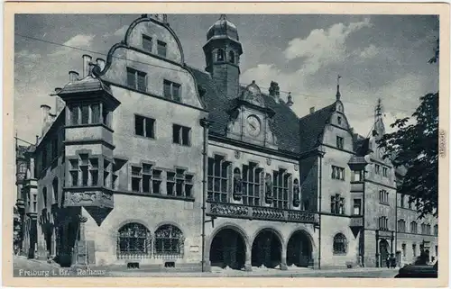 Freiburg im Breisgau Partie am  Rathaus Ansichtskarte 1934