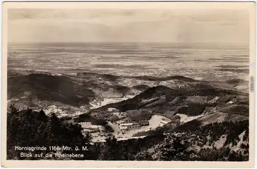 Blick auf die Rheinebene vom Hornisgrinde, Schwarzwald 1936