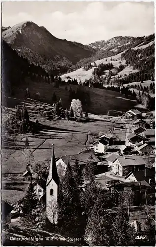 Unterjoch Bad Hindelang Ortsansicht mit Spieser Ansichtskarte 1959
