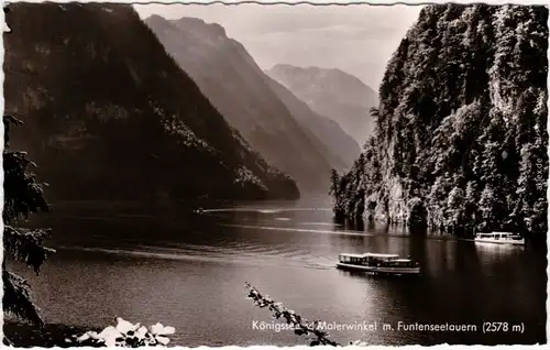 Schönau am Königssee Königssee vom Malerwinkel mit Funtenseetauern 1960