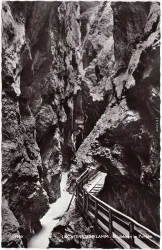 St. Johann im Pongau Lichtensteinklamm Ansichtskarte Salzburg 1966