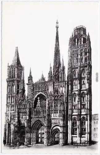 Rouen La Cathedrale CPA Ansichtskarte Seine-Maritime 1965