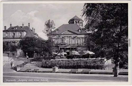 Bayreuth Aufgang zum Altes Schloß Ansichtskarte 1938