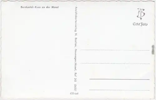 Bernkastel-Kues Berncastel Cues 4-Bild Karte: Straßen Panoramen 1970