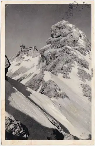 Grainau Münchner Haus Zugspitze Foto Ansichtskarte b Garmisch Partenkirchen 1938