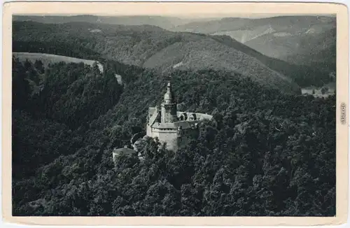 Ansichtskarte Falkenstein Harz Luftbild Burg Falkenstein 1928