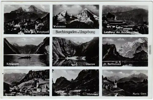 Ansichtskarte Berchtesgaden Berchtesgaden und Umgebung 1937