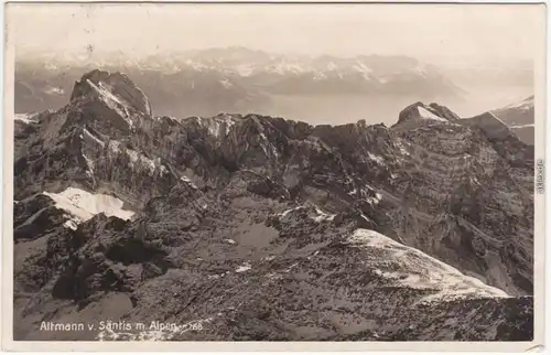 Wildhaus SG Altmann v. Säntis mit Alpen Appenzell Innerrhoden  1924
