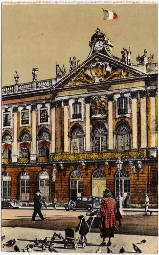 Nancy Place Stanislas Fronton CPA Ansichtskarte Meurthe et Moselle 1928