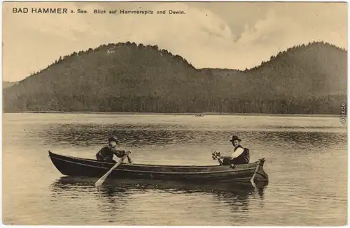 Hammer am See Hamr na Jezeře Ruderer  See b Reichenberg Liberec 1911