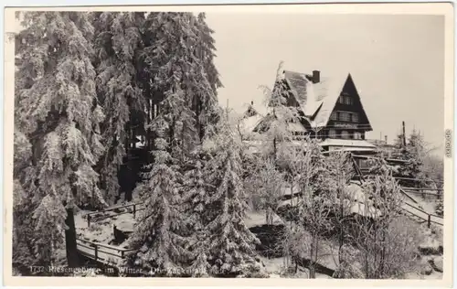 Schreiberhau Szklarska Poręba Zackelfallbaude im Winter Riesengebirge 1942