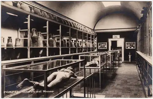 Pompei Interno del Museo Kampanien b Napoli Neapel Foto Ansichtskarte  1930
