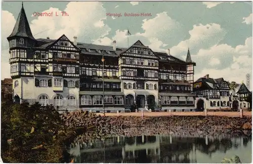 Oberhof (Thüringen) Herzogliches Schloss-Hotel Ansichtskarte 1914