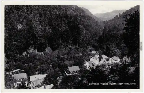 Schmilka Blick auf die Stadt Ansichtskarte b Bad Schandau  1939