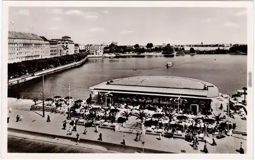 Hamburg Partie Am Alsterpavillon Foto Ansichtskarte 1956