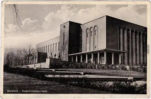 Bielefeld Rudolf Oetker Halle Ansichtskarte  1949