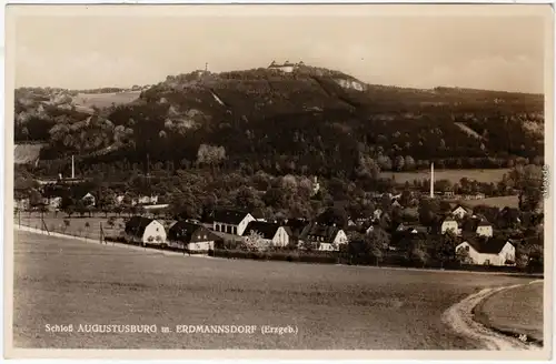 Erdmannsdorf Augustusburg  Fabriken und Schloß Augustusburg b Chemnitz 1932