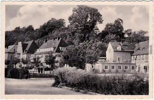 Ansichtskarte Bad Gottleuba-Berggießhübel Straßenpartie am Cafe Kühn 1934