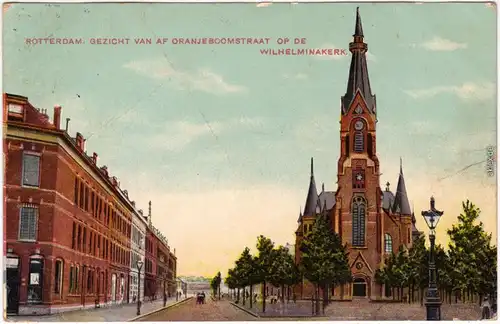 Rotterdam Rotterdam Oranjeboomstraat Ansichtskarte Vintage Postcard 1909