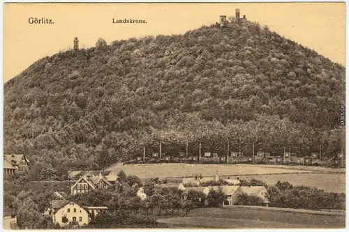 Ansichtskarte Biesnitz Görlitz Zgorzelec Partie an der Landeskrone 1918