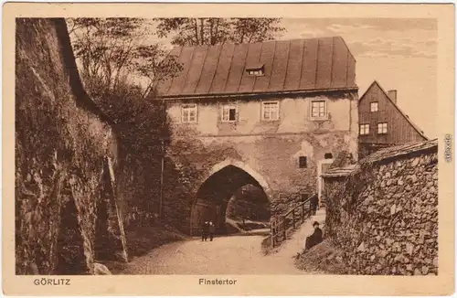 Görlitz Zgorzelec Partie am Finstertor Ansichtskarte Nicolaivorstadt  1932