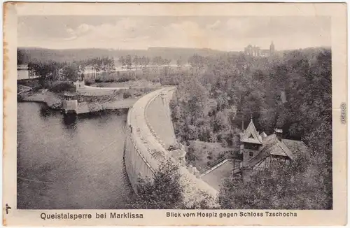 Marklissa Leśna Panorama Queistalsperre/Zapora Leśiańska b Lubań Lauban 1925