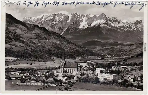 St. Johann im Pongau Blick auf die Stadt Foto Ansichtskarte 1938