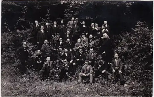 Tecklenburg Herrenausflug nach der Tecklenburg von Münster Privatfotokarte 1929