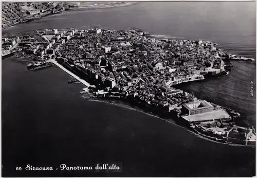 Syrakus (Syracusa) Siracusa (Sarausa) Luftbild Foto Ansichtskarte 1965