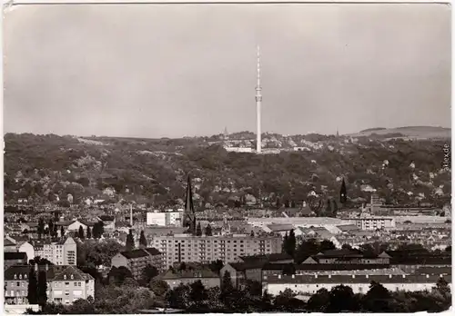 Blasewitz Dresden Drježdźany Fotokarte Blick vom Rathaus zum Fernsehturm 1975