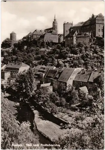 Bautzen Budyšin Blick vom Proitschenberg Oberlausitz Ansichtskarte 1968
