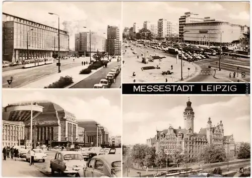 Leipzig Postamt, Warenhaus Konsument am Brühl, Bahnhof 1970