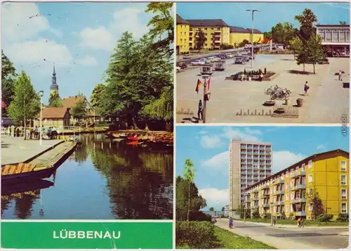 Lübbenau (Spreewald) Lubnjow 3 Bild - Straße der Jugend - Roter Platz 1980